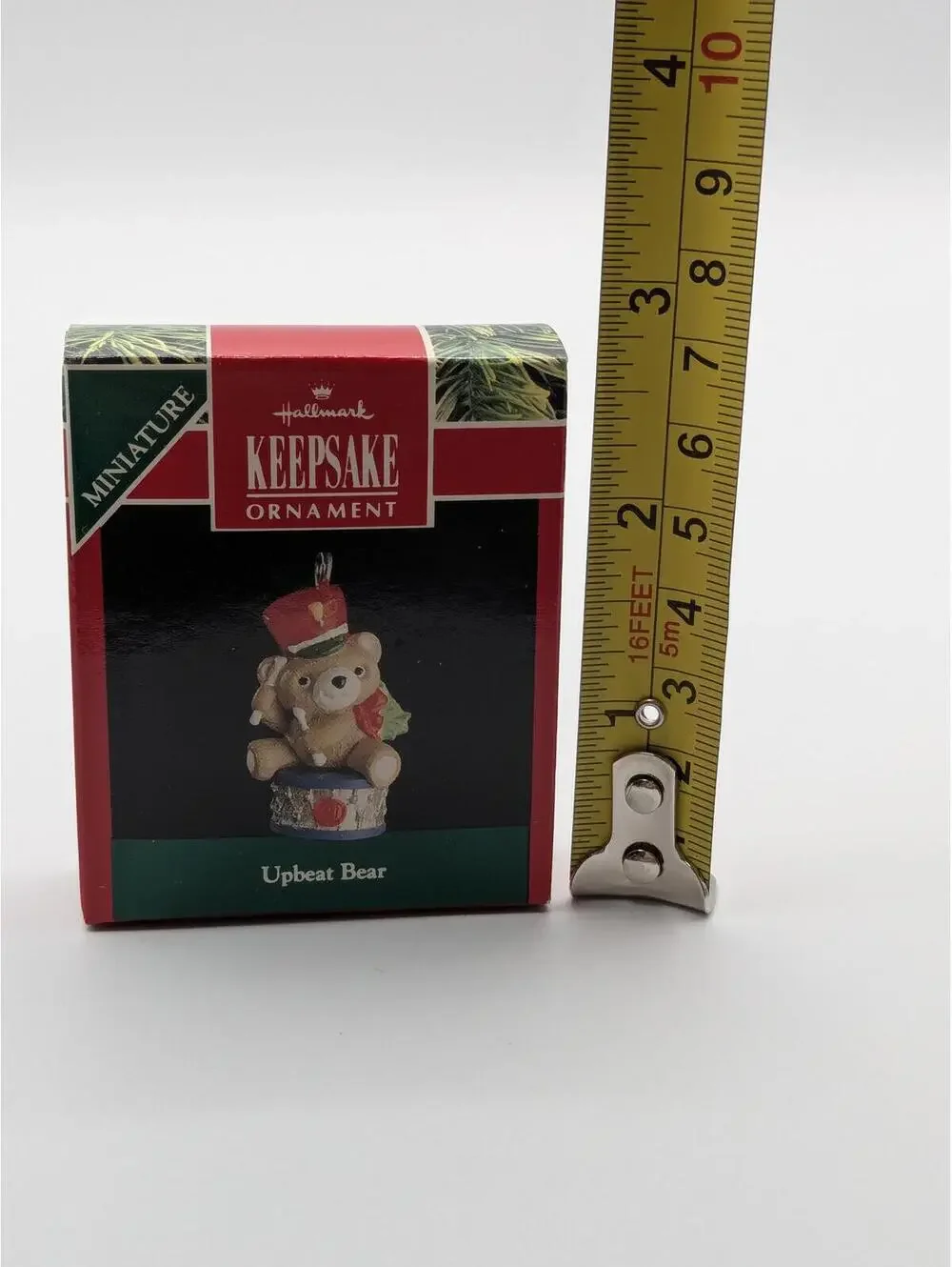 Hallmark Keepsake Upbeat Bear Miniature Ornament 1991, New in Box
